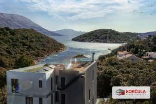 Luksuzan i useljiv stan u prekrasnoj, mirnoj i skrovitoj uvali, očaravajući panoramski pogled, neposredna blizina grada Korčule - PDV uključen u cijenu