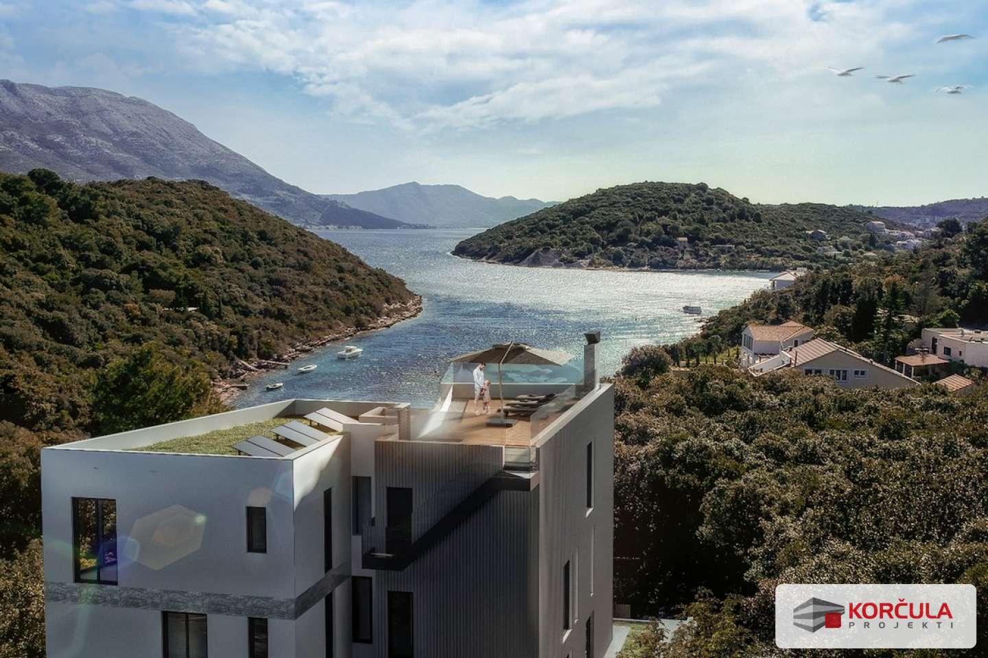  Luxurious and habitable apartment in a beautiful, quiet and secluded cove, enchanting panoramic view, close proximity to the town of Korčula - VAT included 