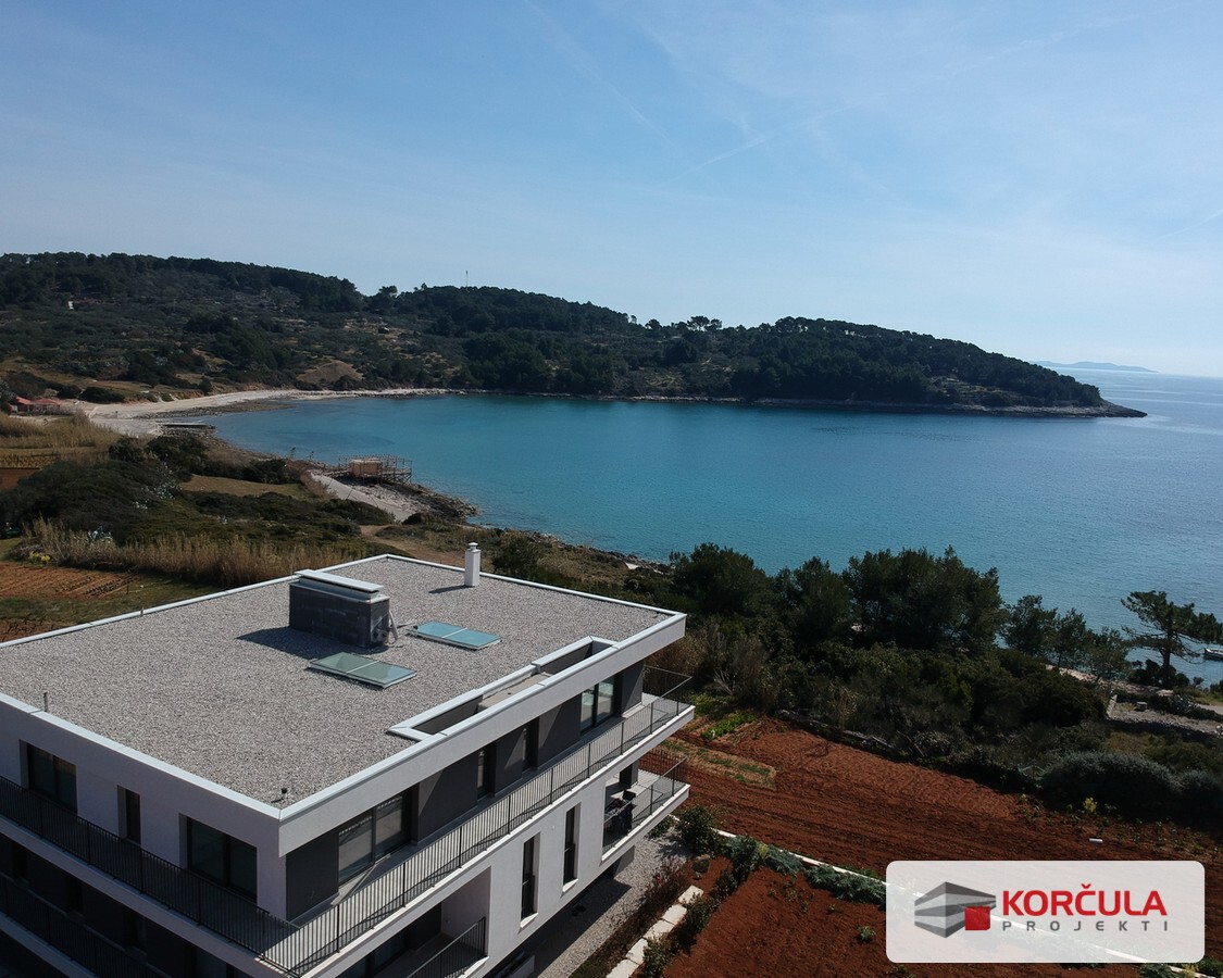 Apartments for sale (new construction) in Lumbarda with a breathtaking panoramic view