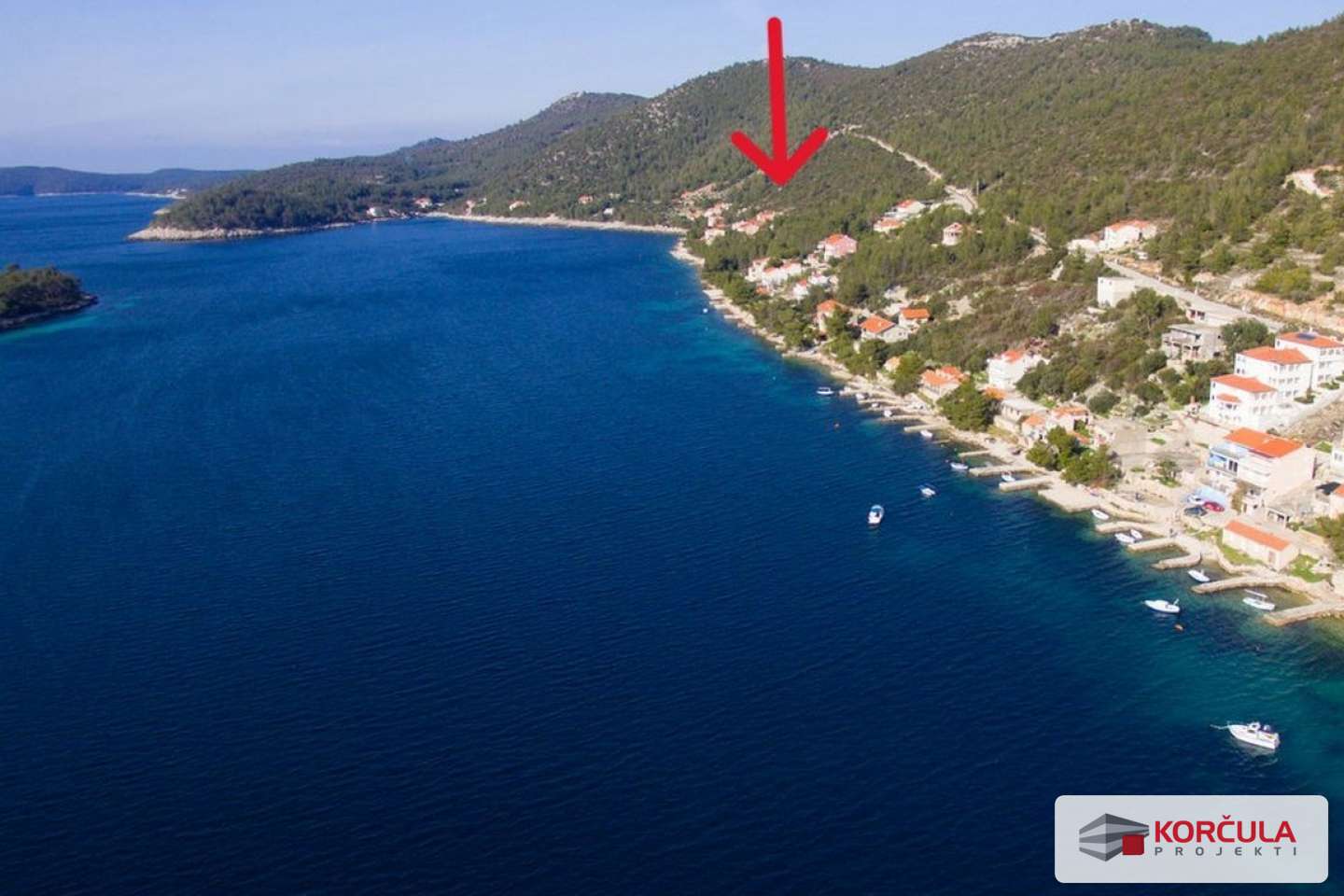 Spacious agricultural land in the second row to the sea in Karbuni with a panoramic view