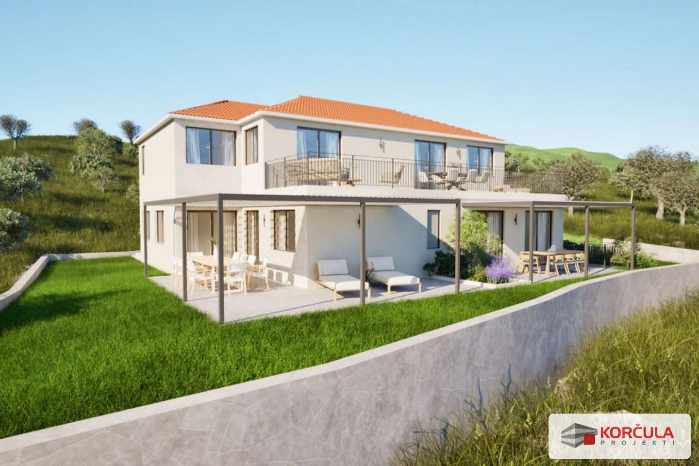  Penthouse apartment (new construction) on the first floor of a house in Lumbarda - VAT included - RESERVED!