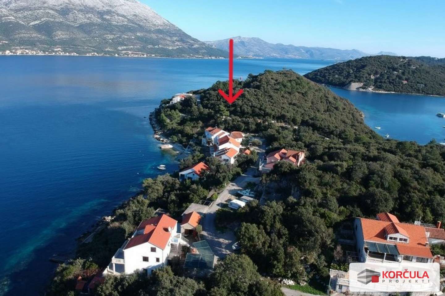 Building plot 30 meters from the sea in a prime location in Vrbovica and in the immediate vicinity of the most expensive real estate on the island of Korčula - RESERVED!