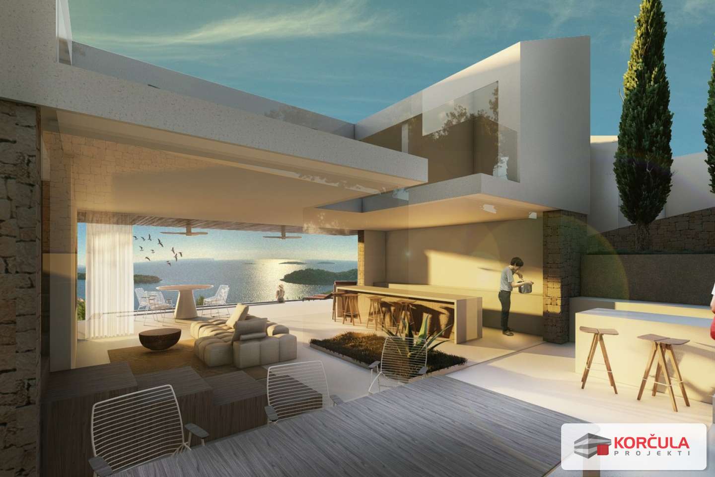 Kuća u Karbunima – novogradnja s prekrasnim pogledom na more Kuća u Karbunima – novogradnja s prekrasnim pogledom na more