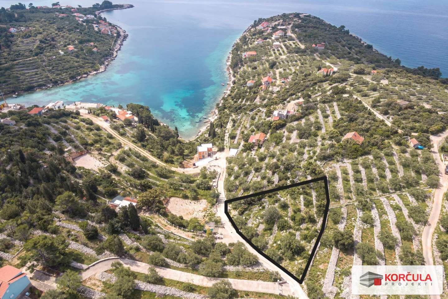 Beautiful building plot near the sea in Stračinčica