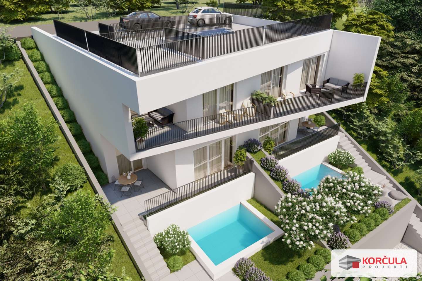 Stambena jedinica u dvojnom objektu u Brni s prekrasnim pogledom i u drugom redu od mora Stambena jedinica u dvojnom objektu u Brni s prekrasnim pogledom i u drugom redu od mora