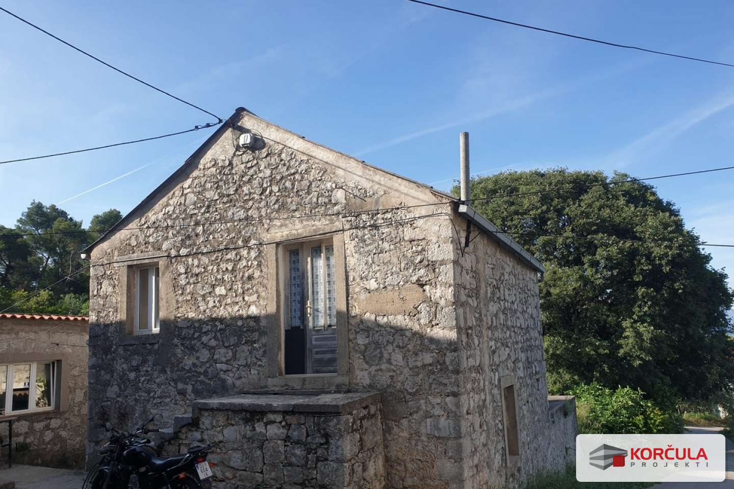 Traditional stone houses in the charming  Mediterranean settlement on the Pelješac peninsula 