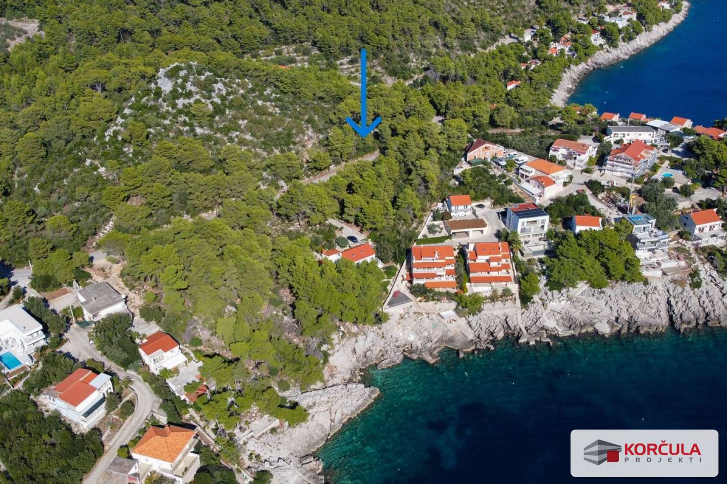 Fantastično građevinsko zemljište u trećem redu od mora – Prižba, predio Danca