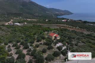 Agricultural land with a beautiful panoramic view in Orebić, Stanković area