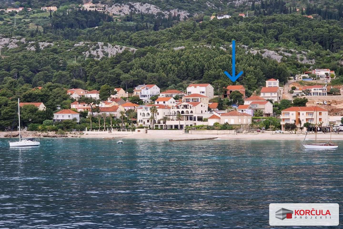 Beautiful House in Shell Construction Phase with Stunning Views, 150 Meters from the Sea, Orebić