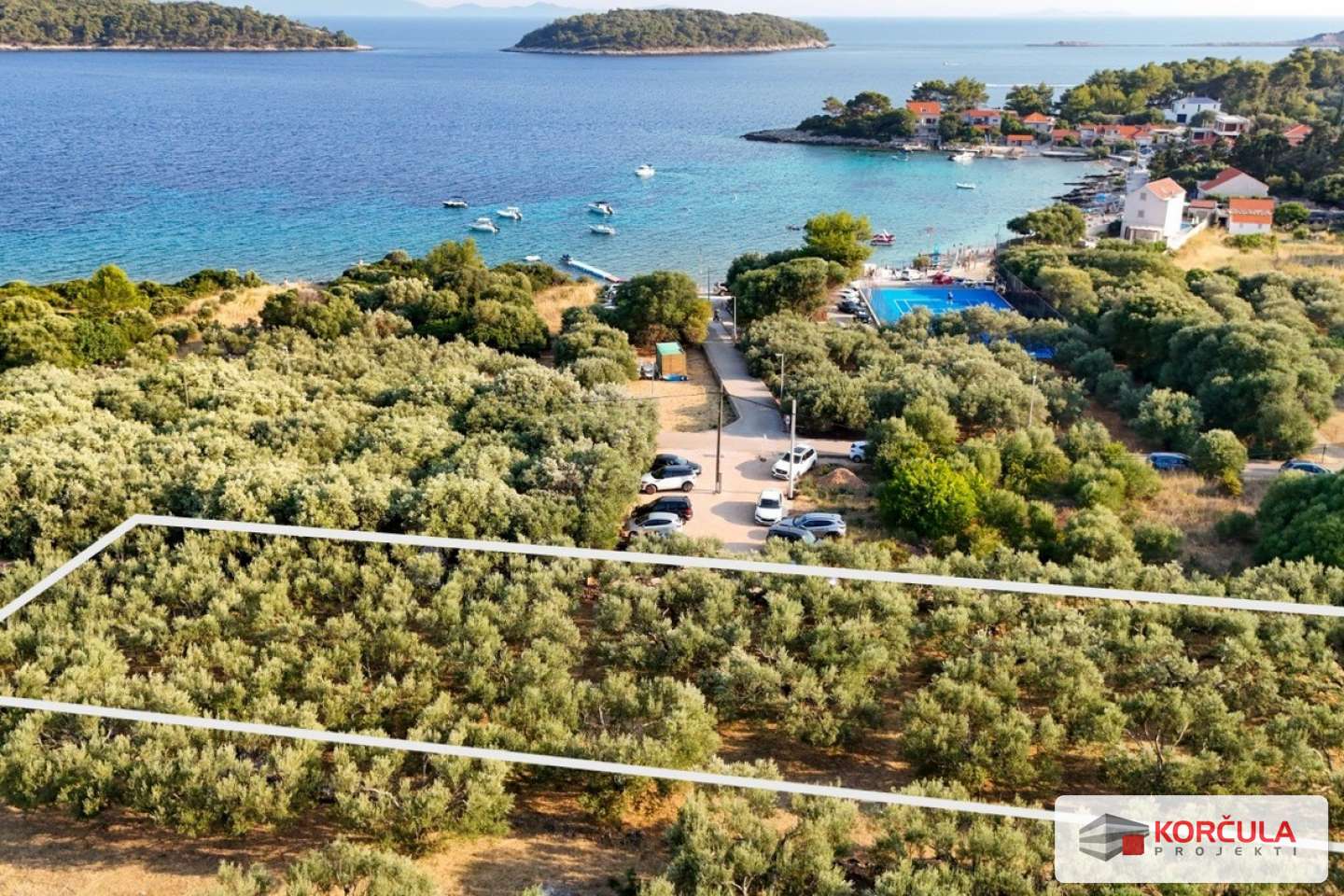 Exclusive and Last Available Building Plot in the Centre of Prižba – 60 Metres from the Beach, Open Sea Views