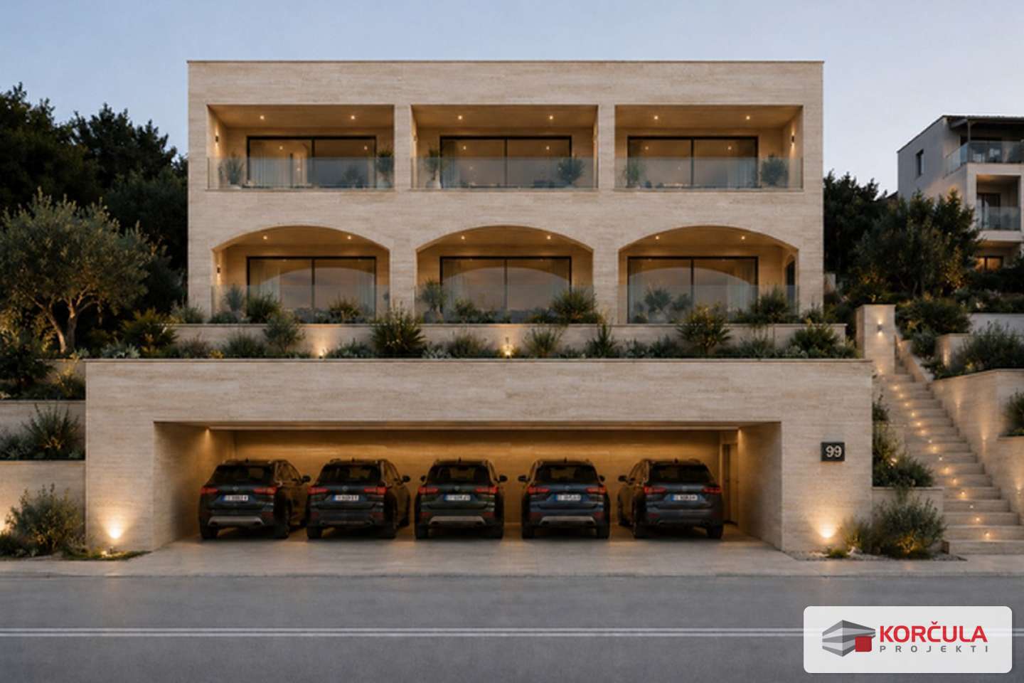 Luxury Villa in Prižba – Second Row from the Sea, Spectacular Views