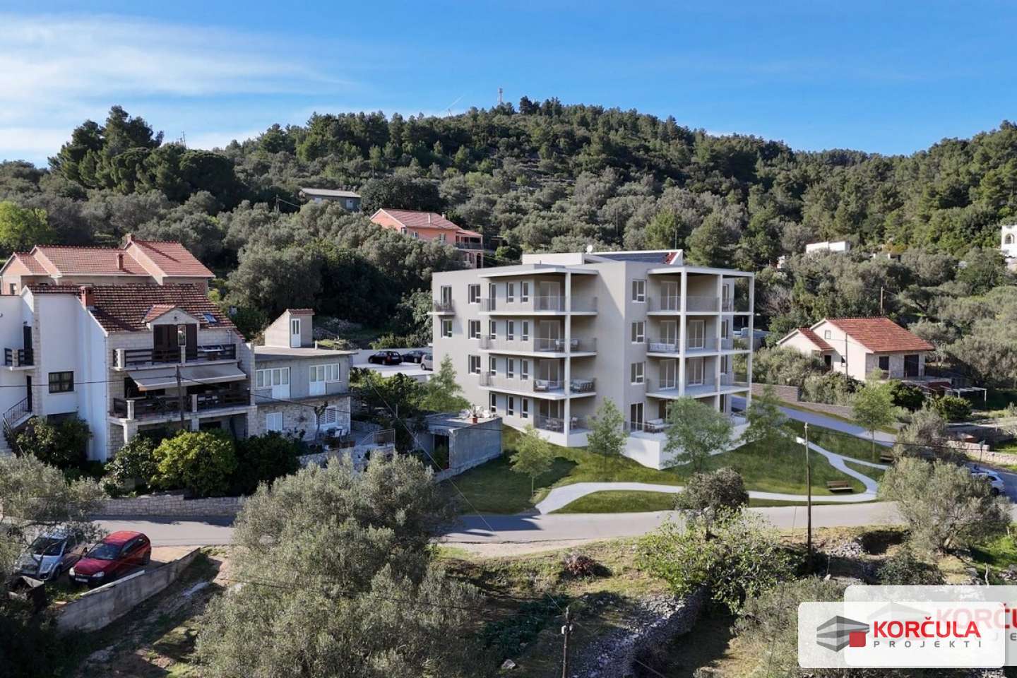 Trosobni apartman u suterenu zgrade, novogradnja, Vela Luka - PDV uračunat !
