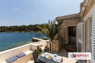 Two Beautiful Two-Bedroom Apartments with Terraces, First Row to the Sea, in Korčula – Luka Uš Area