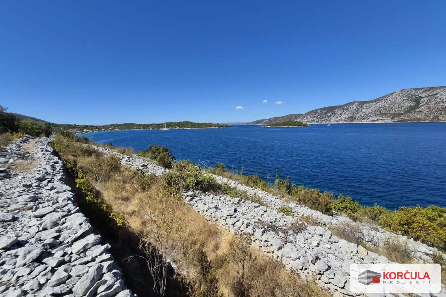 Front-Row Paradise in Kneže: Exclusive Seaside Plot with Building Permit 